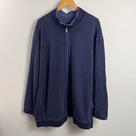Tommy Bahama Reversible Full Zip Cardigan Mens 5XL Blue Preppy Casual - Picture 1 of 7